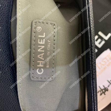 Chanel Boy Medium Handbag Blue - Image 11