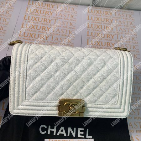 Chanel Boy Medium Handbag White - Image 20