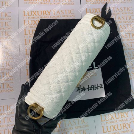 Chanel Boy Medium Handbag White - Image 18