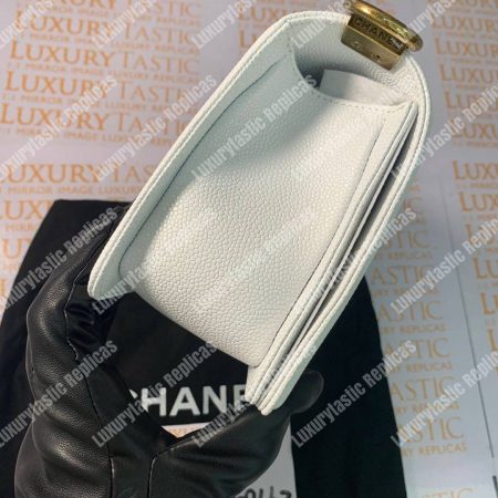 Chanel Boy Medium Handbag White - Image 17