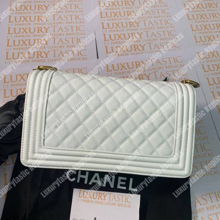 Chanel Boy Medium Handbag White - Image 15