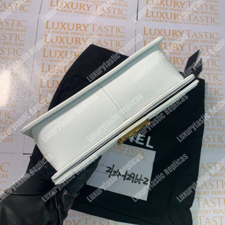 Chanel Boy Medium Handbag White - Image 14