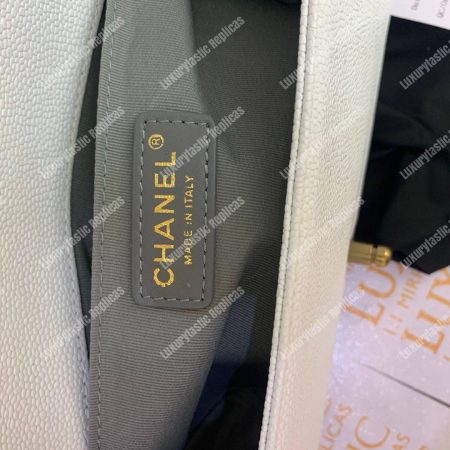 Chanel Boy Medium Handbag White - Image 11
