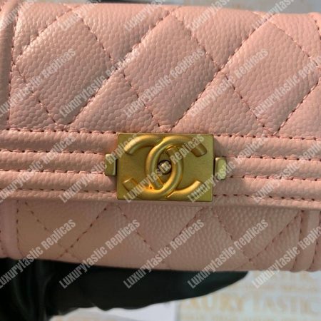 Chanel Boy Small Flap Wallet Pink - Image 15