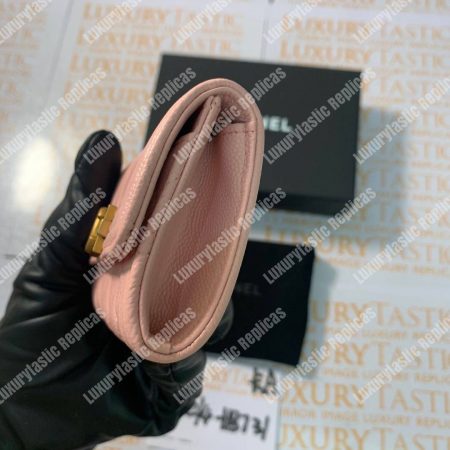 Chanel Boy Small Flap Wallet Pink - Image 13