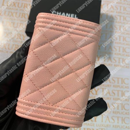Chanel Boy Small Flap Wallet Pink - Image 11
