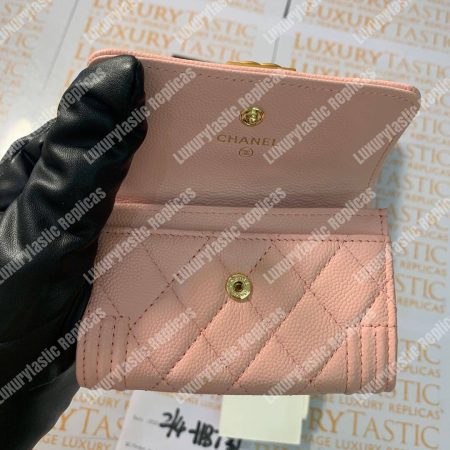 Chanel Boy Small Flap Wallet Pink - Image 10