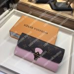 LV Cherrywood Wallet Patent Leather Rose Ballerine