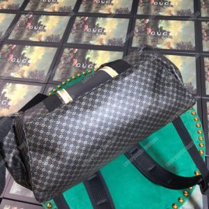 Gucci Dapper Dan Backpack With Gold GG Pattern - Image 6