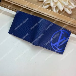LV Multiple Wallet Epi Leather Marine Bleu Initials - Image 4
