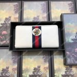 Gucci Rajah Zip Around Wallet Leather White