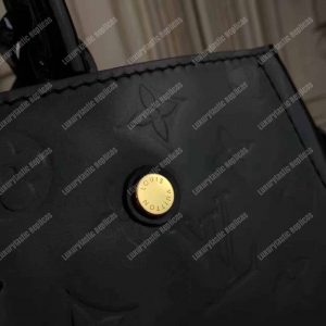 LV Montaigne MM Tote Bag Monogram Vernis Black - Image 6