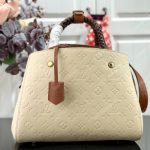 LV Montaigne MM Monogram Empreinte leather Creme