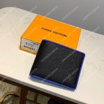 LV Multiple Wallet Taiga Leather Blue Trim