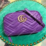 Gucci GG Marmont Small Matelassé Shoulder Bag Purple