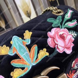 Gucci GG Marmont Medium Velvet Bag Dragon - Image 7
