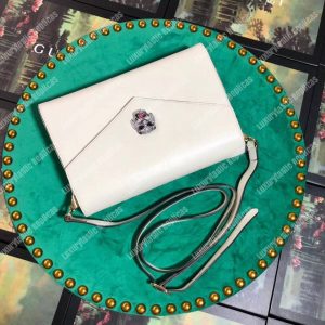 Gucci Medium Leather Shoulder Bag White - Image 3