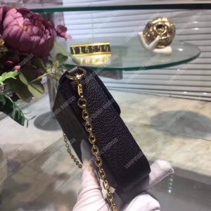 LV Pochette Felicie Bag Monogram Leather Noir - Image 6