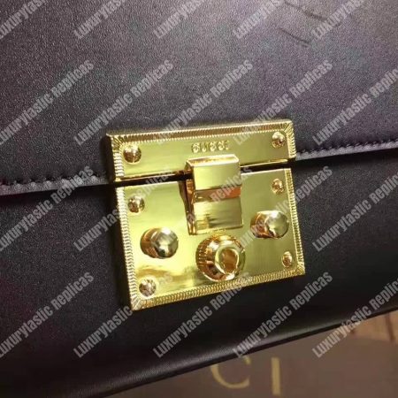 Gucci Padlock Leather Shoulder Bag Black - Image 5