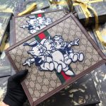 Gucci GG Supreme Pouch With Three Little Pigs