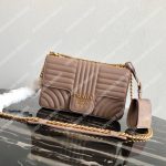 Prada Diagramme Medium Leather Bag Magnolia