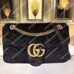 Gucci GG Marmont Medium Bag Black Velvet