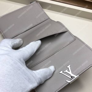 LV Capucines Compact Wallet Taurillon Magnolia Leather Monogram Flowers - Image 7