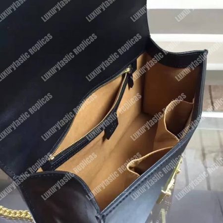 Gucci Padlock Leather Shoulder Bag Black - Image 7