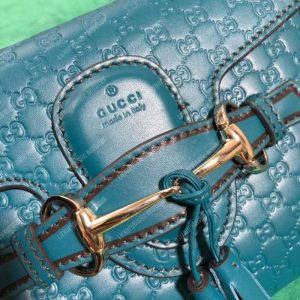 Gucci Emily Mini Micro Guccissima Bag Blue - Image 7