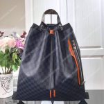 LV Drawstring Backpack Damier Colbat Race
