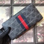 Gucci GG Supreme Web Zip Around Wallet