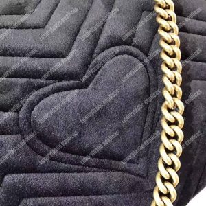 Gucci GG Marmont Medium Bag Black Velvet - Image 3