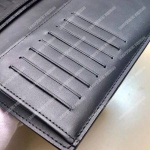 LV Brazza Wallet Taurillon Leather Blue Insignia - Image 4