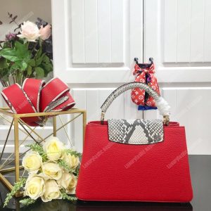 LV Capucines BB Taurillon Python Rouge - Image 3