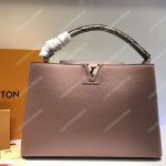 LV Capucines MM Taurillon And Python Leather Magnolia