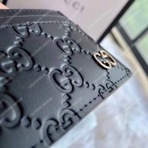 Gucci GG Marmont Card Case Metal Detail Black - Image 3
