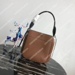 Prada Margit Leather Shoulder Bag Brown