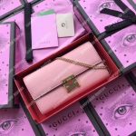 Gucci Padlock Continental Wallet Pink