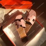 Hermes Oran Sandal Calfskin Leather Baige