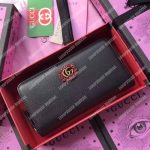 Gucci Leather Zip Around Wallet Black