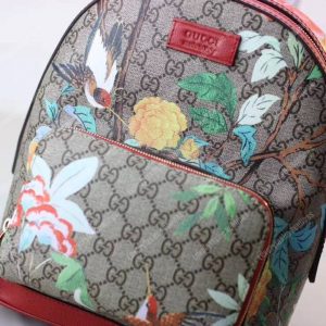 Gucci Tian GG Supreme Backpack Ebony/Beige - Image 4