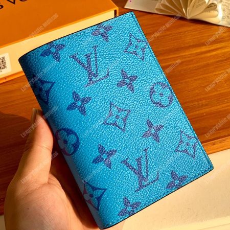 LV Passport Cover Blue - Image 4