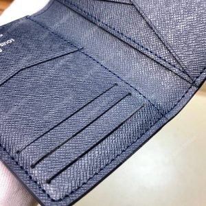 LV Taiga Leather Pocket Organizer Bleu Marine - Image 7