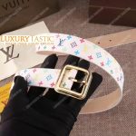 LV Malletier Belt 30mm Takashi Murakami Edition White