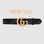 Gucci Leather Belt with Double G Buckle
