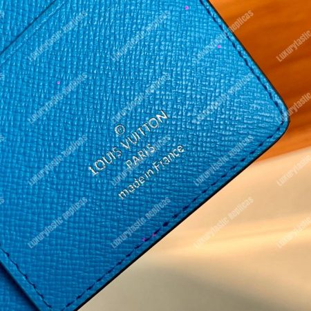 LV Brazza Wallet Blue - Image 8