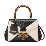 Gucci Queen Margaret Top Handle Bag Black White
