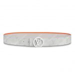 LV Circle 40mm Reversible Belt White