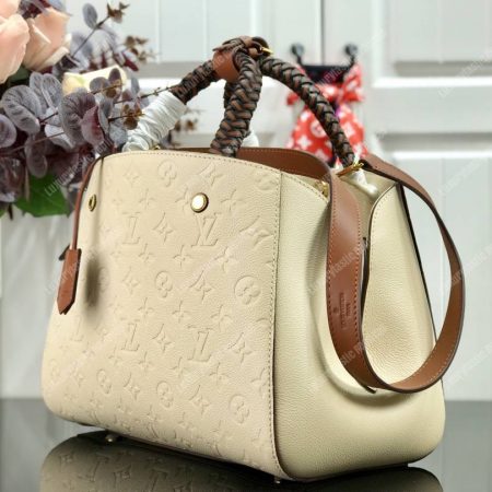 LV Montaigne MM Monogram Empreinte leather Creme - Image 3