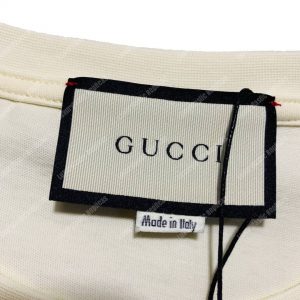 Gucci Cotton T-Shirt Vintage Gucci Logo White - Image 9